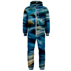 Waves Abstract Waves Abstract Hooded Jumpsuit (men) by uniart180623