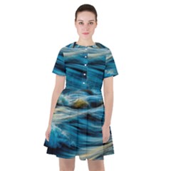 Waves Abstract Waves Abstract Sailor Dress by uniart180623