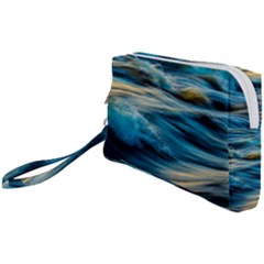 Waves Abstract Waves Abstract Wristlet Pouch Bag (small)