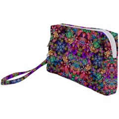 Flower Patterns Abstract Pattern Digital Art Wristlet Pouch Bag (small)