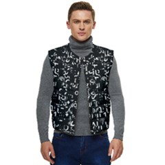 Abstract Secred Code Men s Button Up Puffer Vest	 by uniart180623