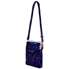 Purple Blue Swirl Abstract Multi Function Travel Bag by uniart180623