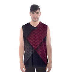 Red Black Abstract Pride Abstract Digital Art Men s Basketball Tank Top by uniart180623
