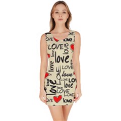 Love Abstract Background Textures Creative Grunge Bodycon Dress by uniart180623