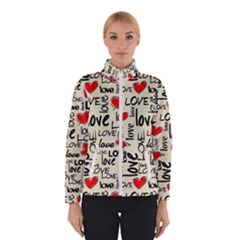 Love Abstract Background Textures Creative Grunge Women s Bomber Jacket