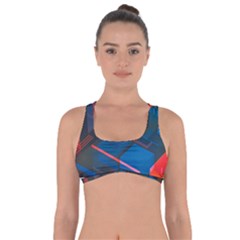 Minimalist Abstract Shaping Abstract Digital Art Got No Strings Sports Bra by uniart180623