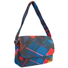 Minimalist Abstract Shaping Abstract Digital Art Courier Bag by uniart180623