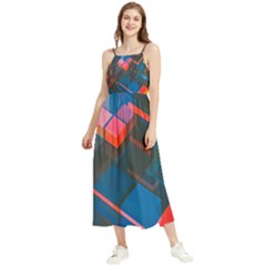 Minimalist Abstract Shaping Abstract Digital Art Boho Sleeveless Summer Dress