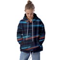 Orange Blue Dot Dots Lines Abstract Digital Art Kids  Oversized Hoodie View1