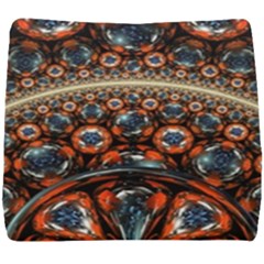 Fractal Floral Ornaments Rings 3d Sphere Floral Pattern Neon Art Seat Cushion by uniart180623