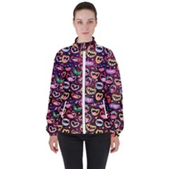 Funny Monster Mouths Women s High Neck Windbreaker by uniart180623