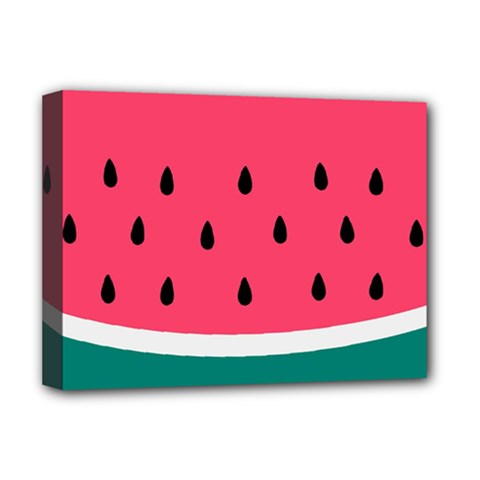 Watermelon Fruit Pattern Deluxe Canvas 16  X 12  (stretched) 