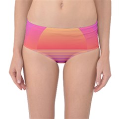 Sunset Summer Time Mid-waist Bikini Bottoms by uniart180623