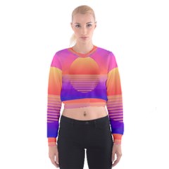 Sunset Summer Time Cropped Sweatshirt by uniart180623