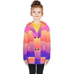 Sunset Summer Time Kids  Double Breasted Button Coat by uniart180623