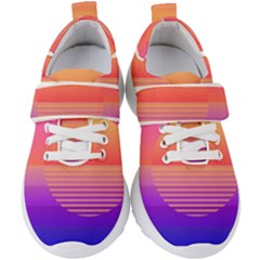 Sunset Summer Time Kids  Velcro Strap Shoes