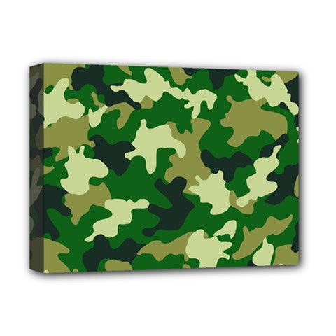 Green Military Background Camouflage Deluxe Canvas 16  X 12  (stretched) 