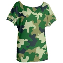 Green Military Background Camouflage Women s Oversized Tee by uniart180623