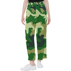 Green Military Background Camouflage Women s Pants  by uniart180623