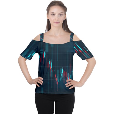 Flag Patterns On Forex Charts Cutout Shoulder Tee by uniart180623