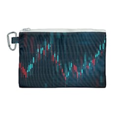 Flag Patterns On Forex Charts Canvas Cosmetic Bag (Large)