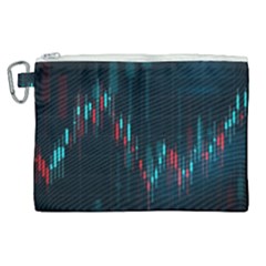 Flag Patterns On Forex Charts Canvas Cosmetic Bag (XL)