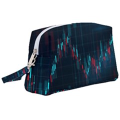 Flag Patterns On Forex Charts Wristlet Pouch Bag (Large)