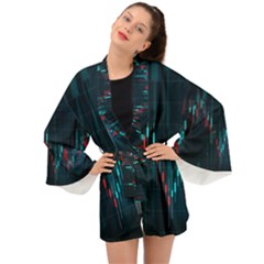 Flag Patterns On Forex Charts Long Sleeve Kimono by uniart180623