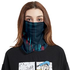 Flag Patterns On Forex Charts Face Covering Bandana (Two Sides)