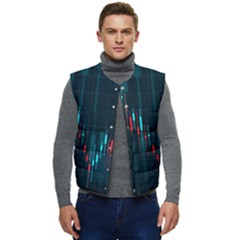 Flag Patterns On Forex Charts Men s Button Up Puffer Vest	 by uniart180623