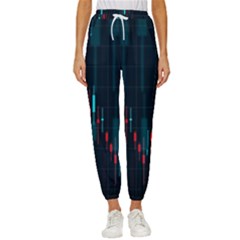 Flag Patterns On Forex Charts Women s Cropped Drawstring Pants by uniart180623