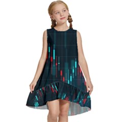 Flag Patterns On Forex Charts Kids  Frill Swing Dress by uniart180623