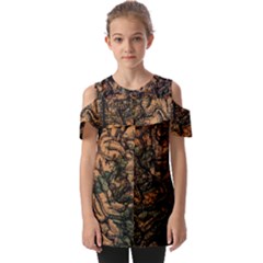 Always On My Mind Tobe Map Places Travel Vintage Fold Over Open Sleeve Top