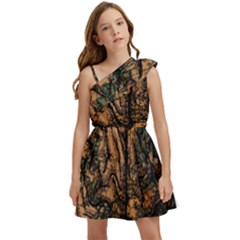 Always On My Mind Tobe Map Places Travel Vintage Kids  One Shoulder Party Dress