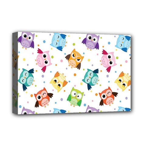 Owl Bird Deluxe Canvas 18  X 12  (stretched)