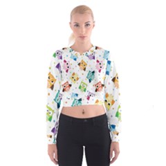 Owl Bird Cropped Sweatshirt