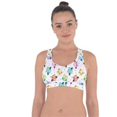 Owl Bird Cross String Back Sports Bra