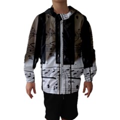 Music Piano Instrument Sheet Kids  Hooded Windbreaker by uniart180623