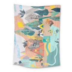 Mountain Abstract Art  Medium Tapestry by Giving