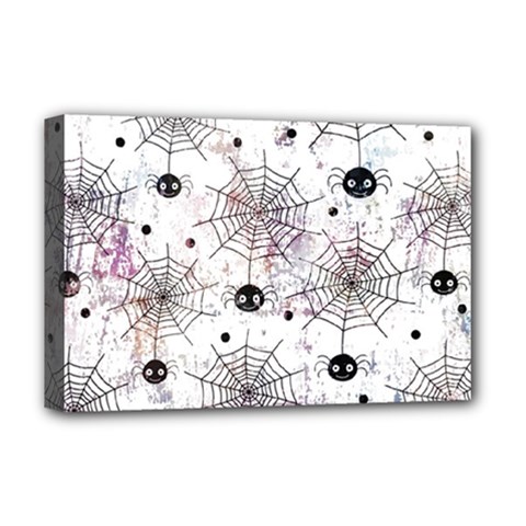 Creepy Spider Deluxe Canvas 18  X 12  (stretched) by uniart180623