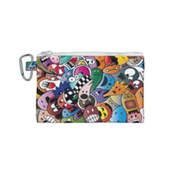 Cartoon Explosion Cartoon Characters Funny Canvas Cosmetic Bag (small) by uniart180623