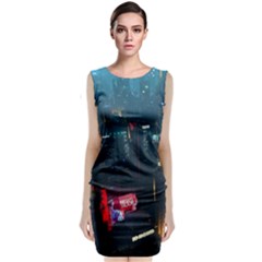 Cityscape Digital Art Classic Sleeveless Midi Dress