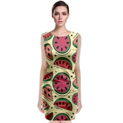 Watermelon Pattern Slices Fruit Classic Sleeveless Midi Dress