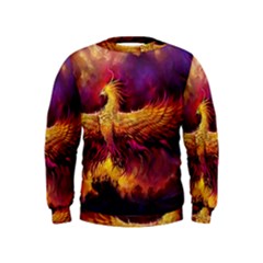 Phoenix Bird Kids  Sweatshirt by uniart180623