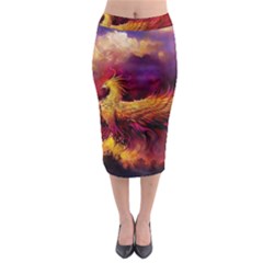 Phoenix Bird Midi Pencil Skirt by uniart180623