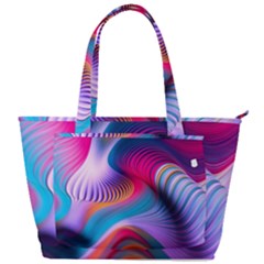 Colorful 3d Waves Creative Wave Waves Wavy Background Texture Back Pocket Shoulder Bag  by uniart180623