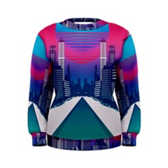 Retro Cityscape Artist Artwork Digital Art Women s Sweatshirt by uniart180623