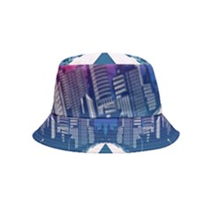 Retro Cityscape Artist Artwork Digital Art Bucket Hat (kids) by uniart180623