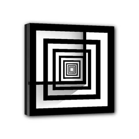 Squares Concept Design Raining Mini Canvas 4  x 4  (Stretched)