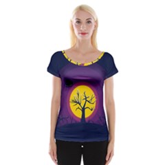 Empty Tree Leafless Stem Bare Branch Cap Sleeve Top by uniart180623